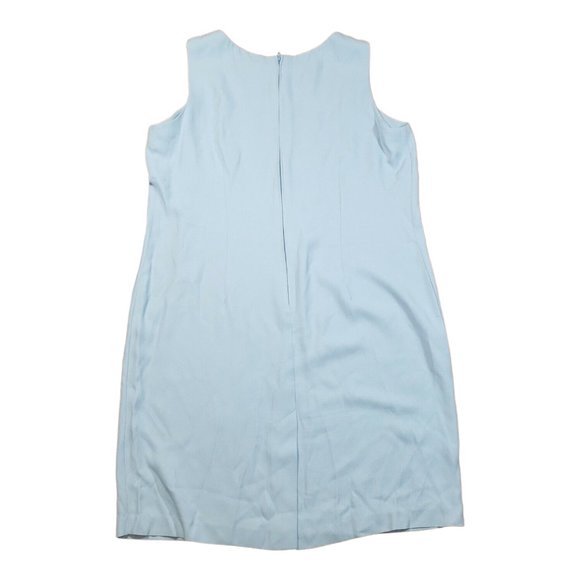 VTG 80s ED Michaels Sleeveless Dress w/Coat 2pc Set Periwinkle Blue Made USA - Picture 8 of 12